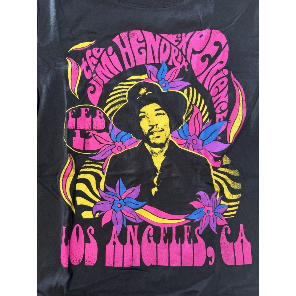 Jimi Hendrix Los Angeles Graphic T-Shirt Men's XS Psychedelic Rock Tee